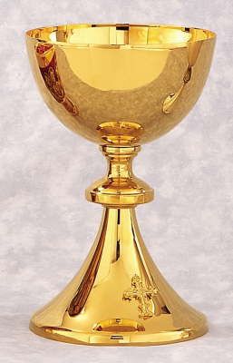 Gold Chalice With Sterling Cup With Paten